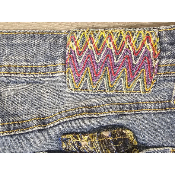 ZANA DI Jeans Womens 22W Blue Tapered Embroidery Embellished Studs Accents - Picture 10 of 10